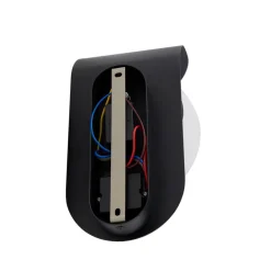 Lindby udendørs LED-væglampe Lacie, sensor, sort/hvid, aluminium