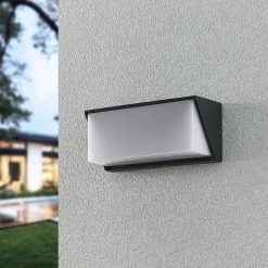 Lindby udendørs LED-væglampe Malim, 25 cm, antracit, IP65