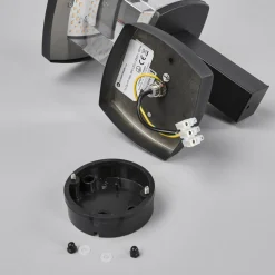 Lindby udendørs LED-væglampe Askan, 24 cm, stål, IP44