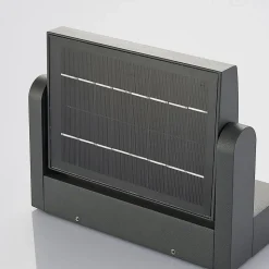 Lindby udendørs LED-væglampe Sherin, antracit, sensor