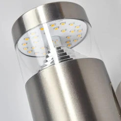 Lindby udendørs LED-væglampe Lanea, 21 cm, stål, IP44