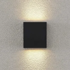 Lindby udendørs LED-væglampe Ugar, 13 cm, antracit, op/ned