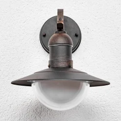 Lindby udendørs LED-væglampe Clea, bredde 24 cm, metal