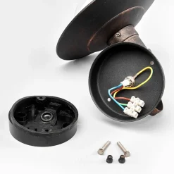 Lindby udendørs LED-væglampe Clea, bredde 24 cm, metal