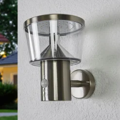 Lindby udendørs LED-væglampe Antje, bevægelsessensor, IP44