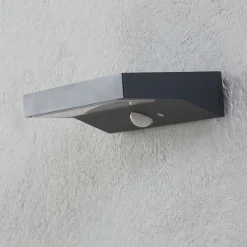 Lindby udendørs LED-væglampe til udendørs vægmontering Maresia, sensor, antracit