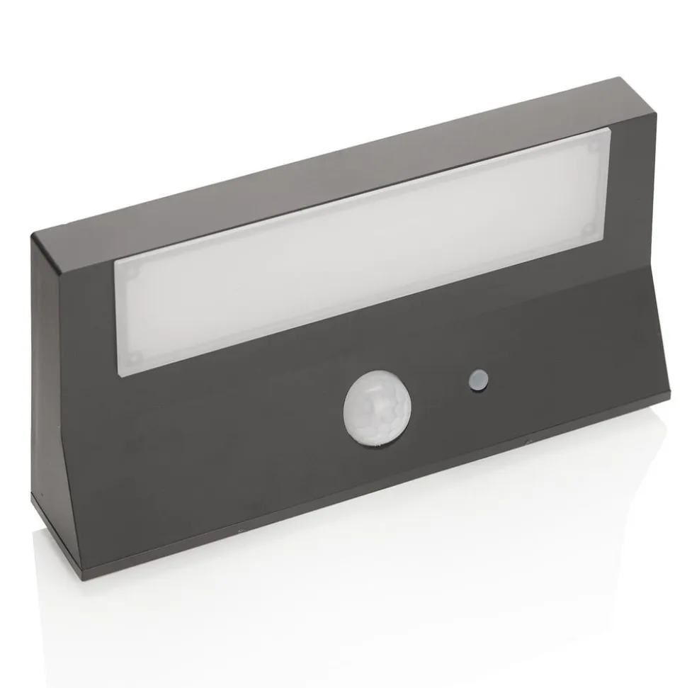 Lindby udendørs LED-væglampe til udendørs vægmontering Maresia, sensor, antracit