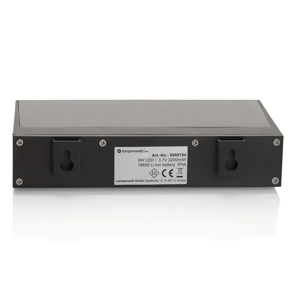 Lindby udendørs LED-væglampe til udendørs vægmontering Maresia, sensor, antracit