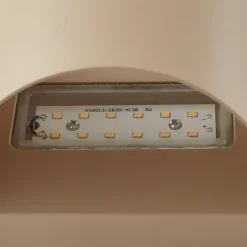 Lindby udendørs LED-væglampe Lenore, beige, metal, 13,5 cm