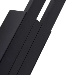 Lindby udendørs LED-væglampe Sakari, sort, aluminium, højde 59 cm