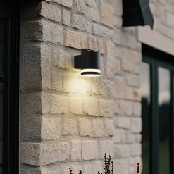 Lindby udendørs LED-væglampe Bentlas, antracit, IP44