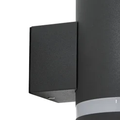 Lindby udendørs LED-væglampe Bentlas, antracit, IP44