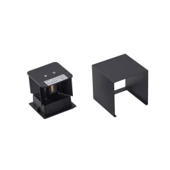 Lindby udendørs LED-væglampe Nivar, kantet, sort, IP54