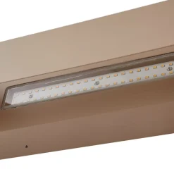 Lindby udendørs LED-væglampe Lenore, beige, metal, 36,5 cm