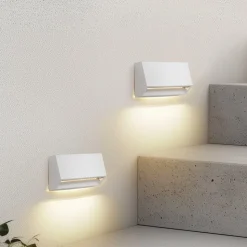 Lindby udendørs LED-væglampe Appeso, længde 16 cm, sæt med 2 stk