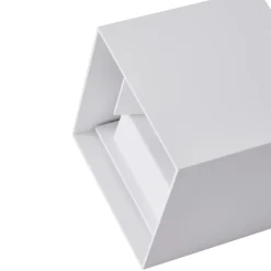 Lindby udendørs LED-væglampe Nivar, kantet, hvid, metal, IP54