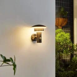 Lindby udendørs LED-væglampe Lillie, sensor, højde 19 cm