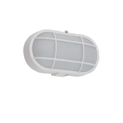 Lindby udendørs LED-væglampe Alisha, hvid, plast, IP54