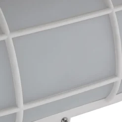 Lindby udendørs LED-væglampe Alisha, hvid, plast, IP54