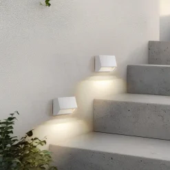 Lindby udendørs LED-væglampe Appeso, bredde 10 cm, sæt med 2 stk