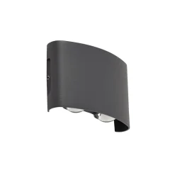 Lindby udendørs LED-væglampe Ithan, 2 lyskilder, antracit, metal