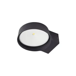 Lindby udendørs LED-væglampe Jesiba, antracit, aluminium, Ø 16cm