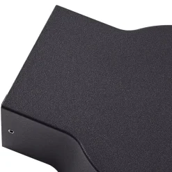 Lindby udendørs LED-væglampe Jesiba, antracit, aluminium, Ø 16cm