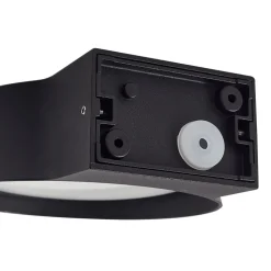 Lindby udendørs LED-væglampe Jesiba, antracit, aluminium, Ø 16cm