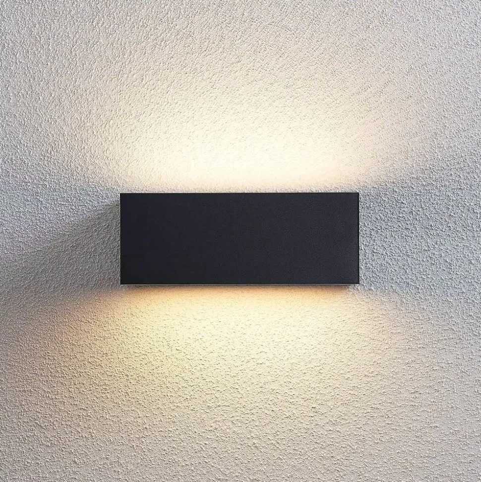 Lindby udendørs LED-væglampe Nienke, 23 cm, saltvandsresistent, IP65