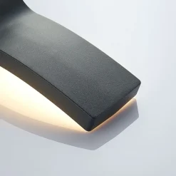 Lindby udendørs LED-væglampe Ilvita, antracit, metal, IP54