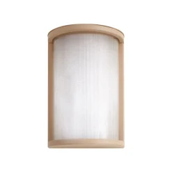 Lindby udendørs LED-væglampe Calvik, beige, riflet, IP44