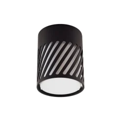 Lindby udendørs loftlampe Lurinda, 10,5 cm, sort, aluminium,