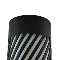 Lindby udendørs loftlampe Lurinda, 10,5 cm, sort, aluminium,