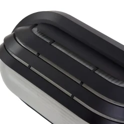 Lindby udendørs væglampe Adita, sort, ABS, højde 16,3 cm