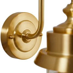 Lindby udendørs væglampe Adalie, messingfarvet, stål