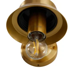 Lindby udendørs væglampe Adalie, messingfarvet, stål