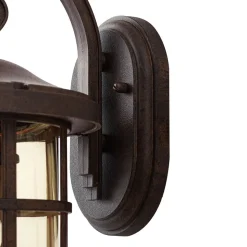 Lindby udendørs væglampe Ankea, rust/amber, 37 cm, IP23, E27