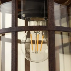 Lindby udendørs væglampe Ankea, rust/amber, 37 cm, IP23, E27