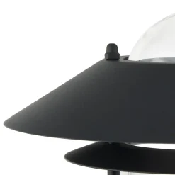 Lindby udendørs væglampe Belmiro, jern, 23,5 cm, E27, sort