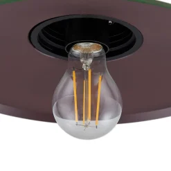 Lindby udendørs væglampe Bilma, grøn, glas, 29 cm høj