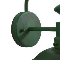 Lindby udendørs væglampe Celinor, grøn, stål, Ø 15 cm