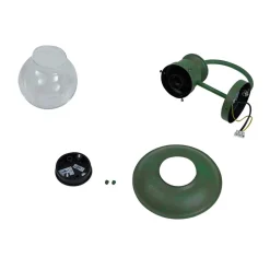 Lindby udendørs væglampe Celinor, grøn, stål, Ø 15 cm