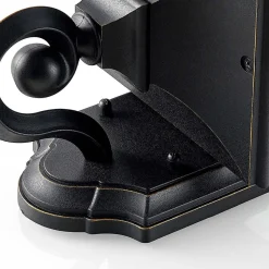 Lindby udendørs væglampe Cerys, sort, plast, højde 37 cm