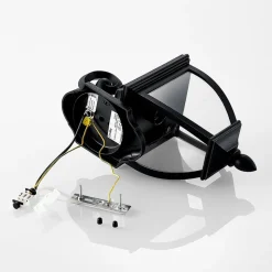 Lindby udendørs væglampe Cerys, sort, plast, højde 37 cm