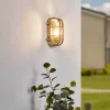 Lindby udendørs væglampe Daaje, guldfarvet, 16 cm, aluminium