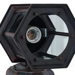 Lindby udendørs væglampe Daaje, rustfarvet, 30,5 cm, aluminium