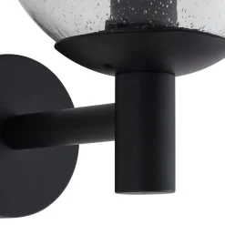 Lindby udendørs væglampe Dangan, klar, glas, Ø 20 cm