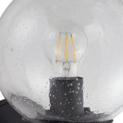 Lindby udendørs væglampe Dangan, klar, glas, Ø 20 cm