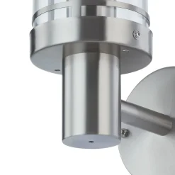 Lindby udendørs væglampe Djori, aluminiumfarvet, stål, E27