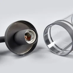 Lindby udendørs væglampe Djori, 28 cm, antracit, stål, E27